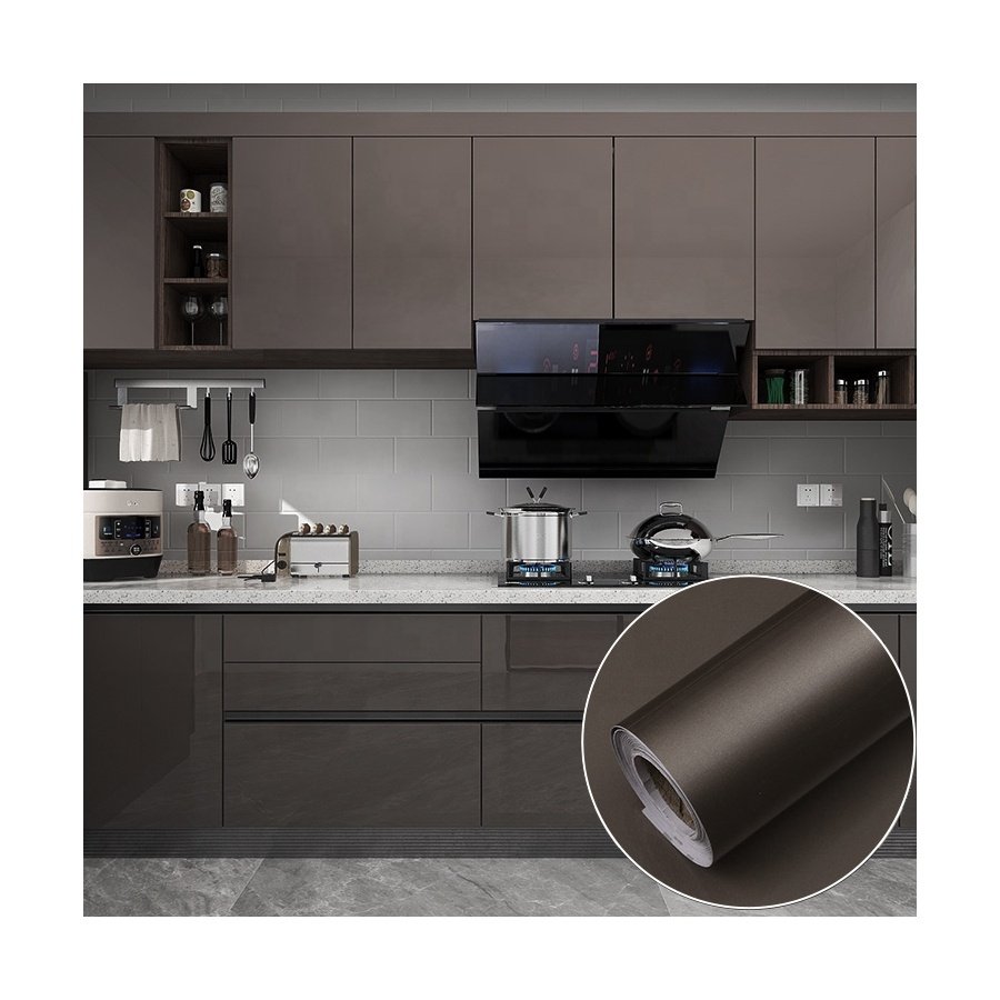 Peel and Stick Waterproof Oil Proof Self Adhesive for Walls Cabinets Countertops Covers Kitchen Furniture Decorative Wallpaper