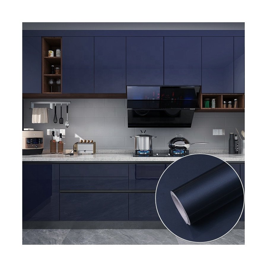Peel and Stick Waterproof Oil Proof Self Adhesive for Walls Cabinets Countertops Covers Kitchen Furniture Decorative Wallpaper