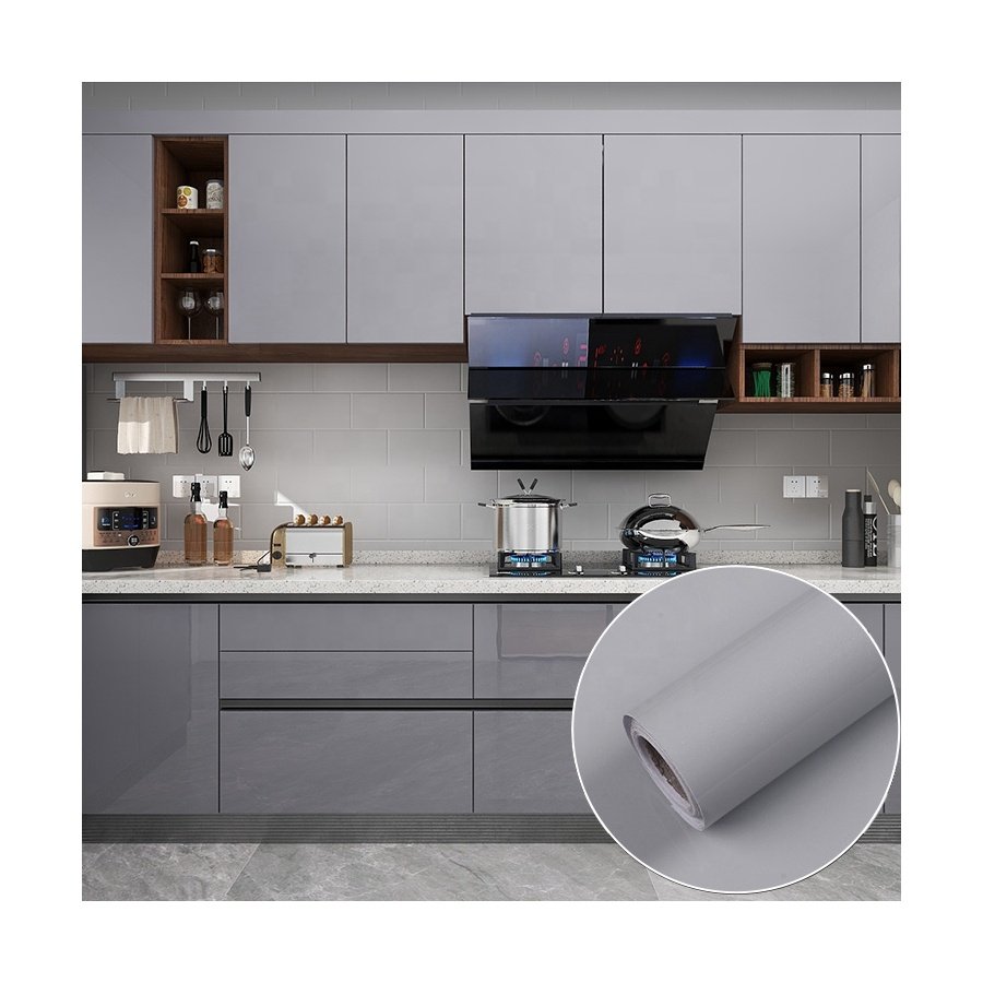 Peel and Stick Waterproof Oil Proof Self Adhesive for Walls Cabinets Countertops Covers Kitchen Furniture Decorative Wallpaper