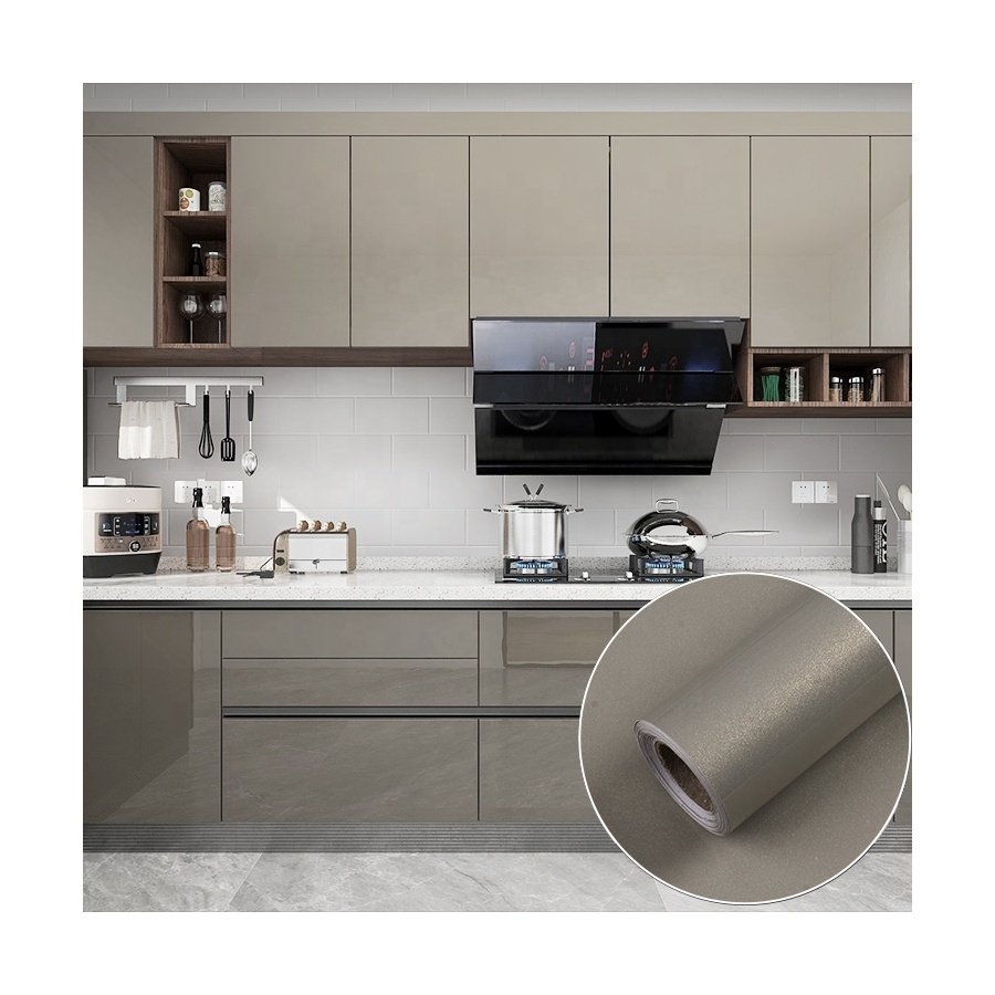 Peel and Stick Waterproof Oil Proof Self Adhesive for Walls Cabinets Countertops Covers Kitchen Furniture Decorative Wallpaper