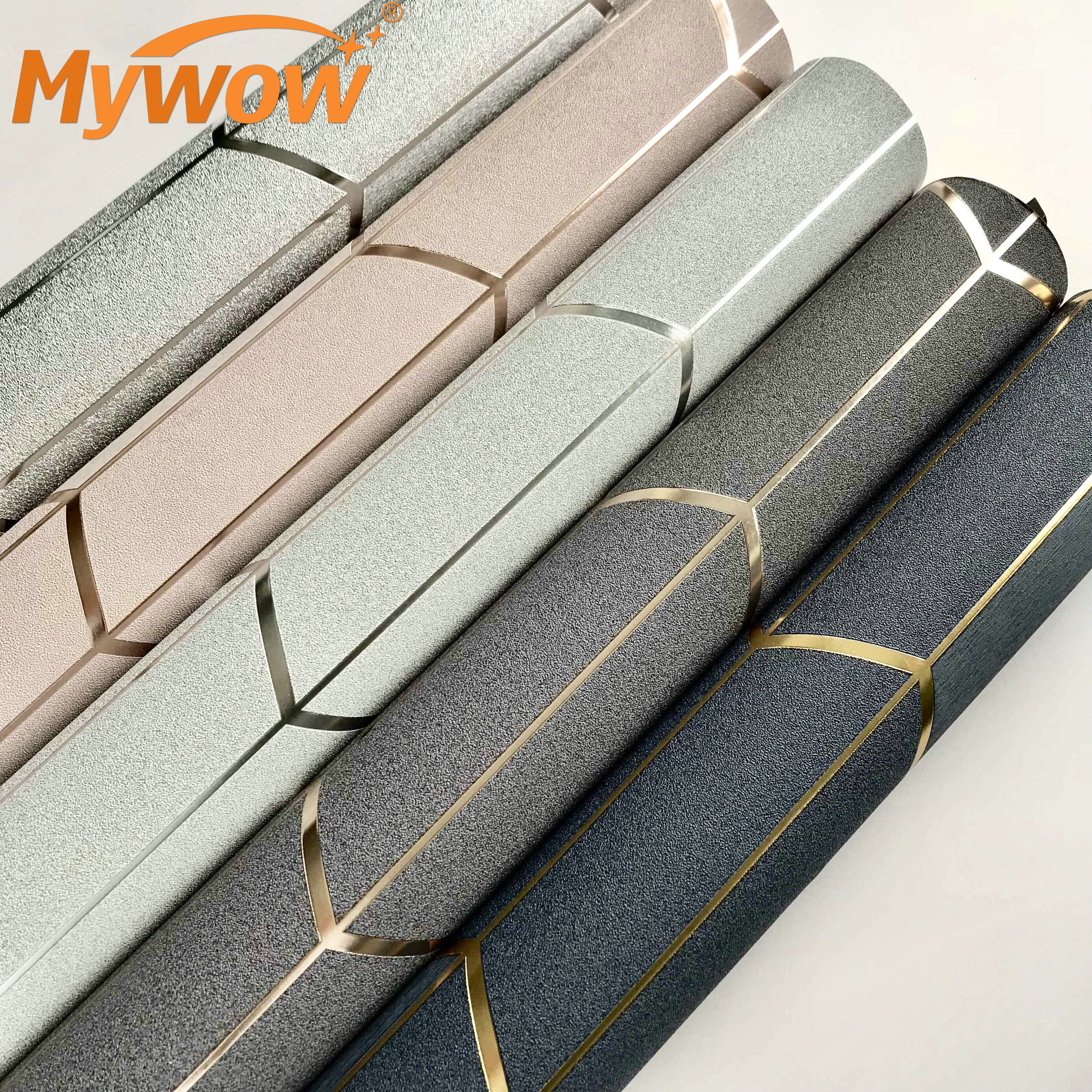 MyWow Wall Paper Metallic Gold Wallpapers Waterproof