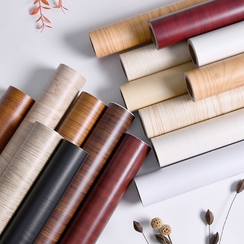 adhesive sitting room architecture wallpaper self adhesive film roll pvc wood grain for furniture