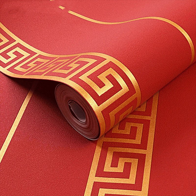 Wholesale retro non-woven wallpaper medium style back pattern 3D stereo brush wallpaper Background wallpaper