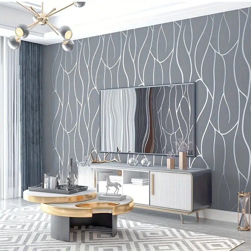 removeable self adhesive peel and stick wallpaper non-woven wallpaper modern wallpaper roll
