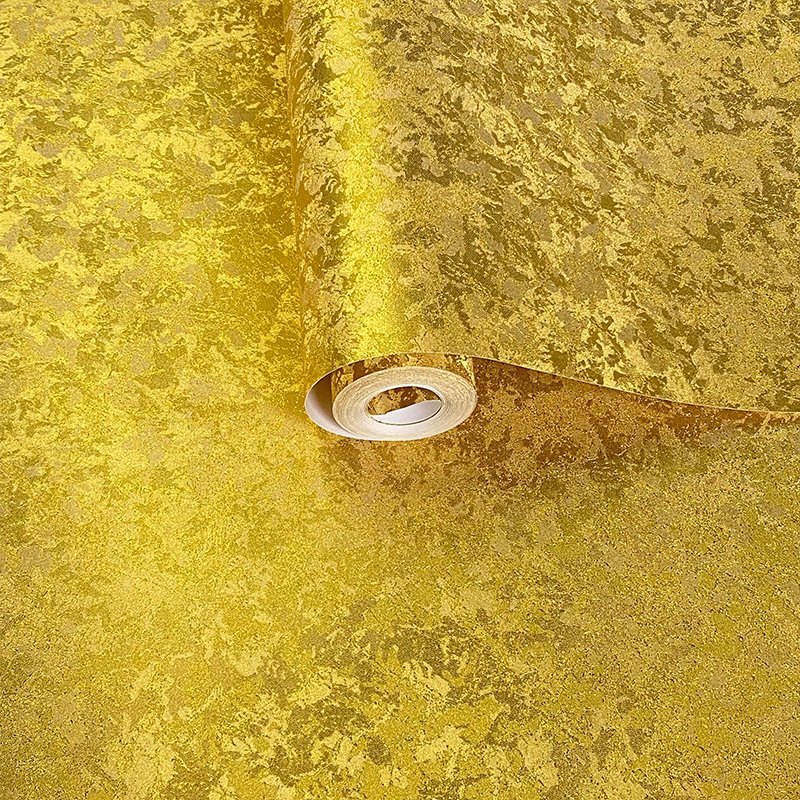 Chinese Gold Ice Pattern Gold Foil Wallpaper Hotel Lobby Front Desk Background Ceiling Beauty Salon Background Wallpaper