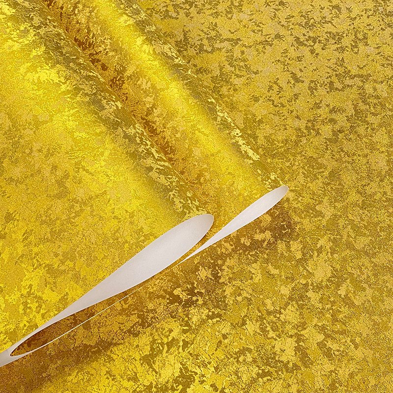 Chinese Gold Ice Pattern Gold Foil Wallpaper Hotel Lobby Front Desk Background Ceiling Beauty Salon Background Wallpaper