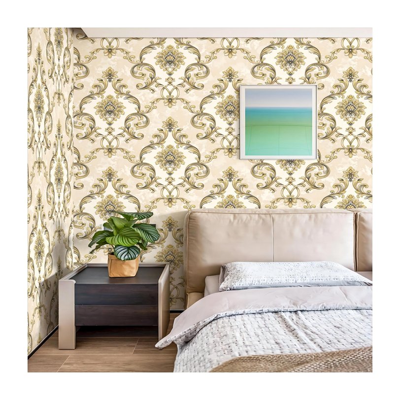 made in china new designs 106 wallpaper home decor 3d damask flower 1.06 wallpapers