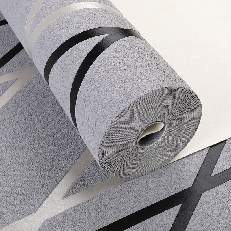 3D Curve Bar Non Woven Wallpaper Rolls High Quality Waterproof Deerskin Velvet Wall Paper For Living Room TV Background