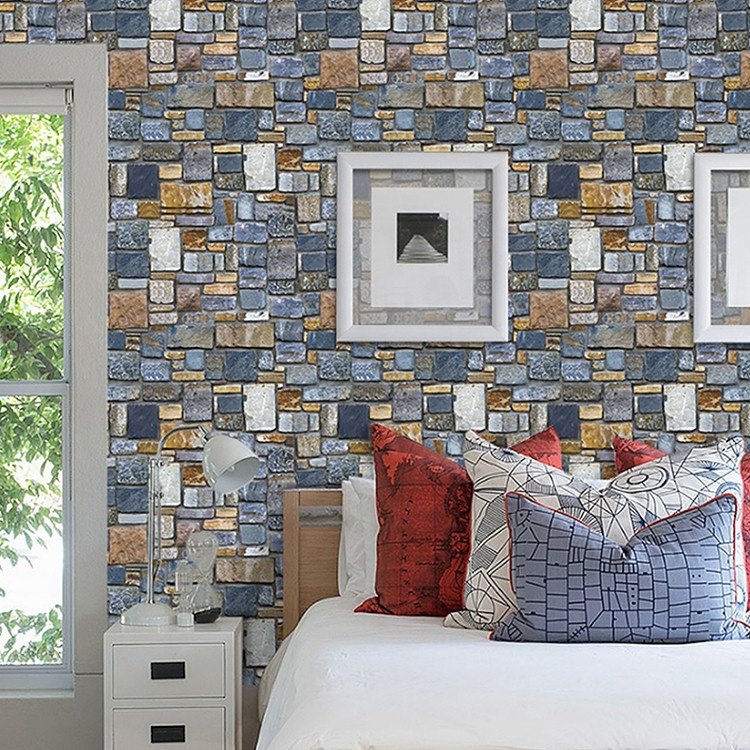 Promotional Self Adhesive Wall Paper PVC Wallpaper Roll For Interior Decoration