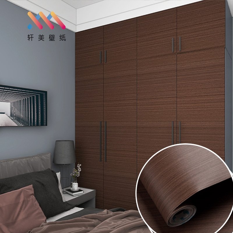 High quality 2ft width wood grain vinyl wall covering wallpaper wall paper roll for home decoration