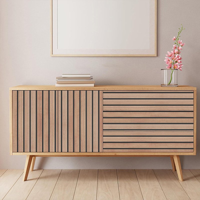 removable self adhesive wood slat wallpaper peel and stick waterproof wall decor paper roll for bedroom living room