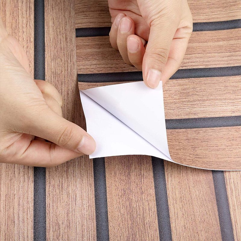 removable self adhesive wood slat wallpaper peel and stick waterproof wall decor paper roll for bedroom living room