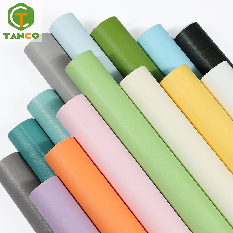 High quality 0.45*10m peel and stick wallpaper solid color contacting paper for home decoration