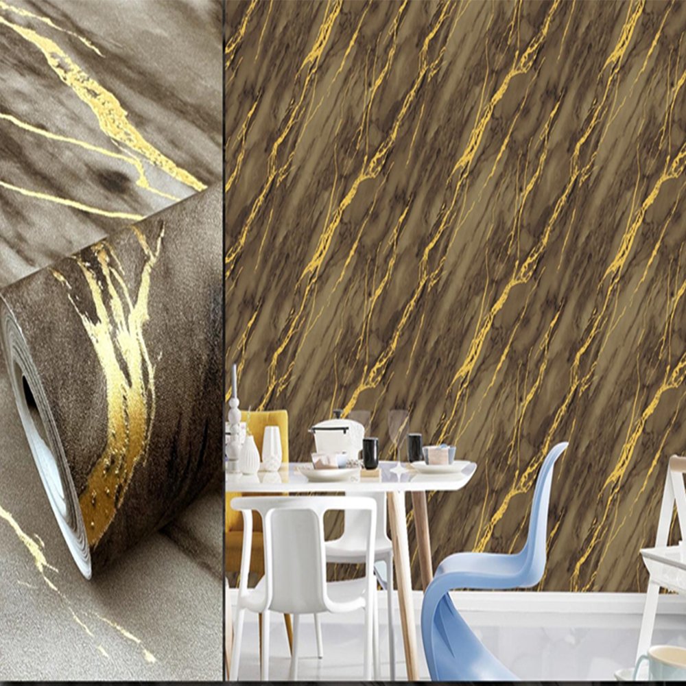 Modern Art Embossed Golden Marble Wallpaper 3D Wall Murals White and Golden Background PVC Summer Graphic Design Geometric 1roll