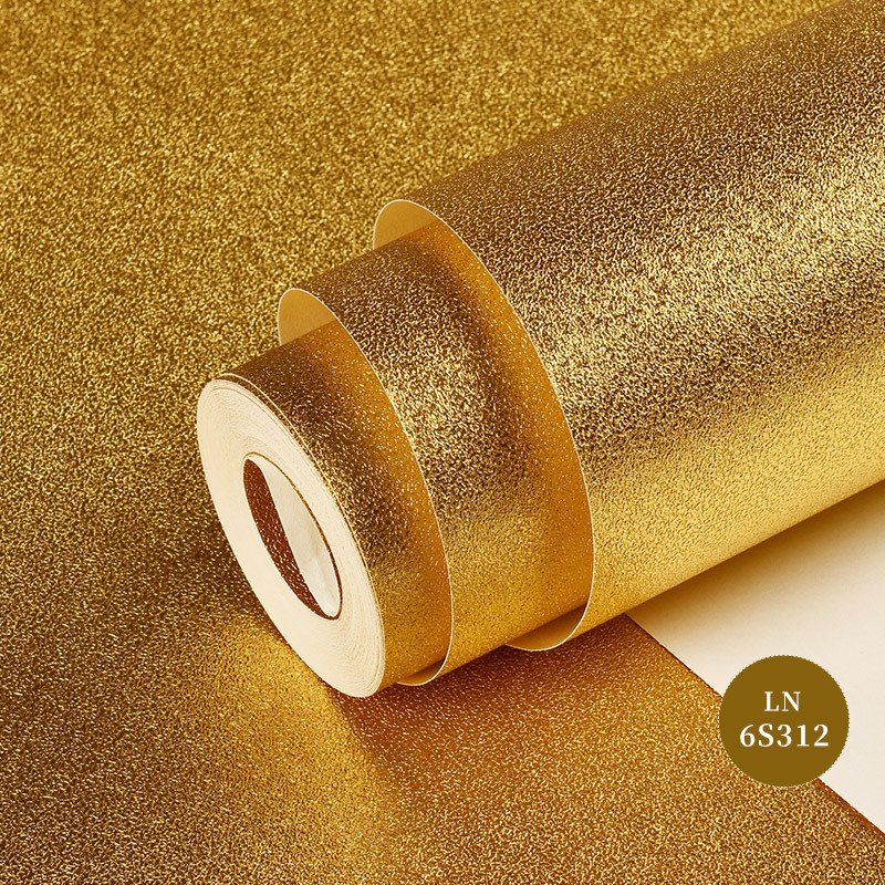 Gold Foil Waterproof Silver Coarse Brushed Suspended Ceiling Gold Wallpaper Roll For Entertainment Bar KTV Background Wall