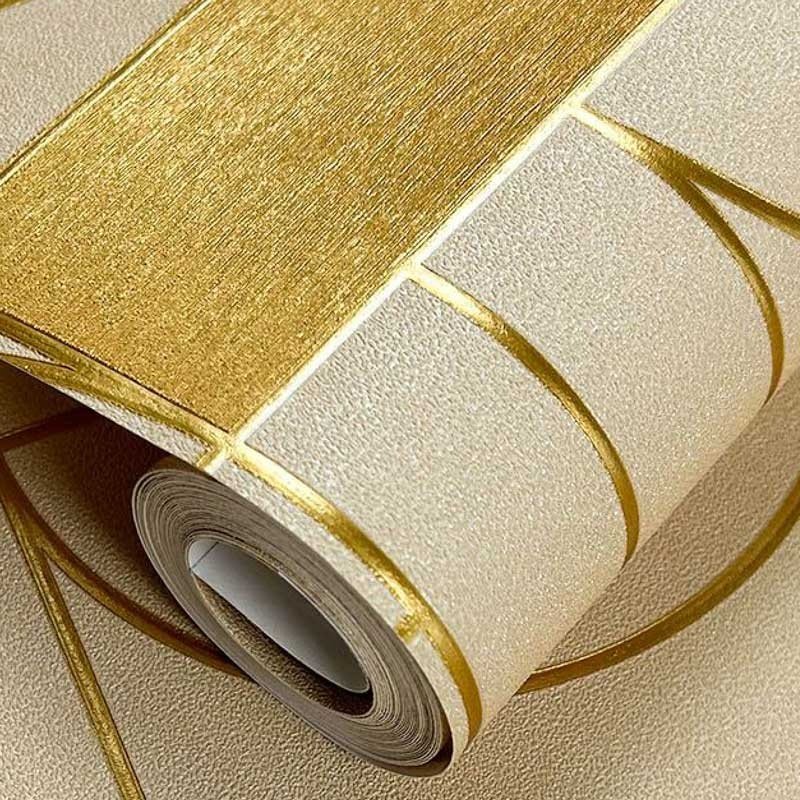 Highly Recommend Best Quality 3d Geometric Sliver Wall Paper Home Decoration 3d Living Room Vinyl Coated Modern Wallpaper