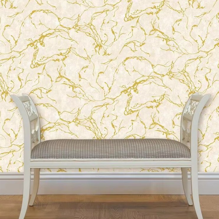 MyWow New Arrival Abstract Colorful Marble Design Metallic PVC Wallpaper for TV Background Interior Decor