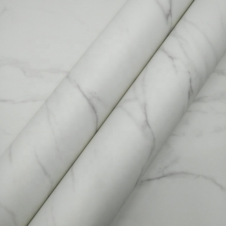Self Adhesive Interior PVC Vinyl Wallpaper Marble Design Decorative Glued PVC foil for Bathroom decoration