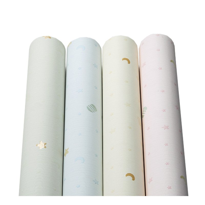 children's room wallpapers rolls non-woven fabrics self adhesive cartoon korea peel & stick china factory formaldehyde-free