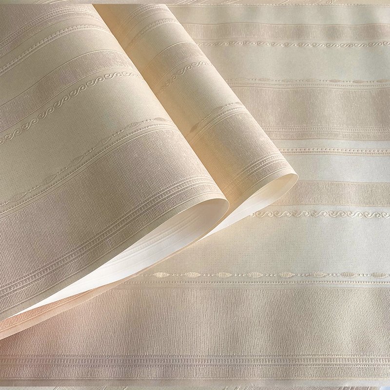 Rural style 3D striped non-woven wallpaper for bedroom living room children's room background wall wallpaper