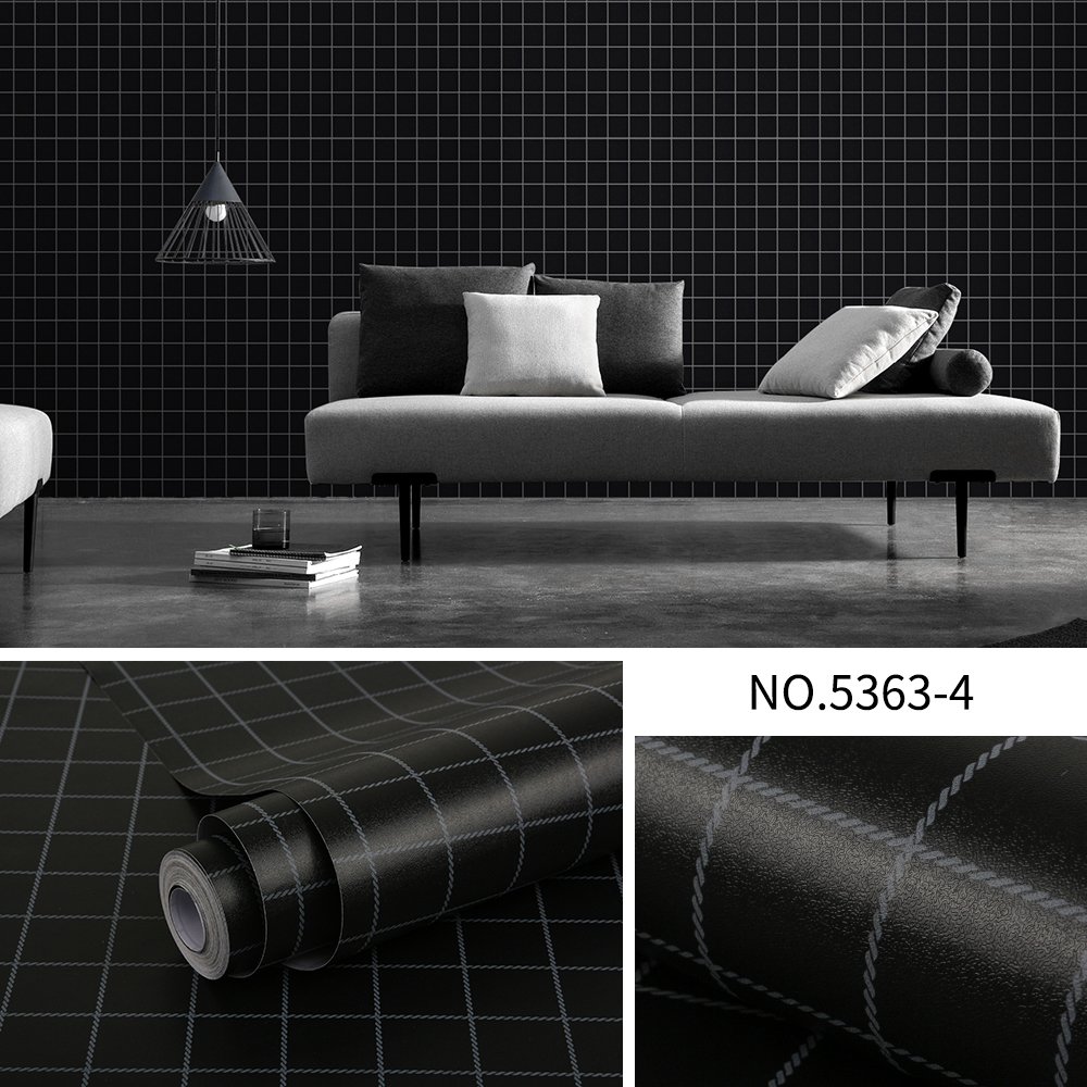 Black And White Vertical Horizontal Stripes Wallpaper for Living Room Coffee Shop Background