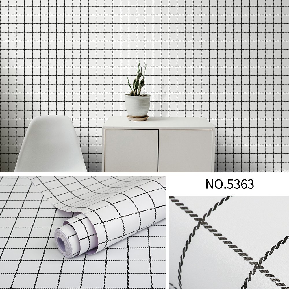 Black And White Vertical Horizontal Stripes Wallpaper for Living Room Coffee Shop Background