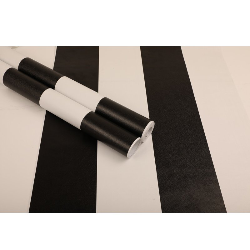Black And White Vertical Horizontal Stripes Wallpaper for Living Room Coffee Shop Background