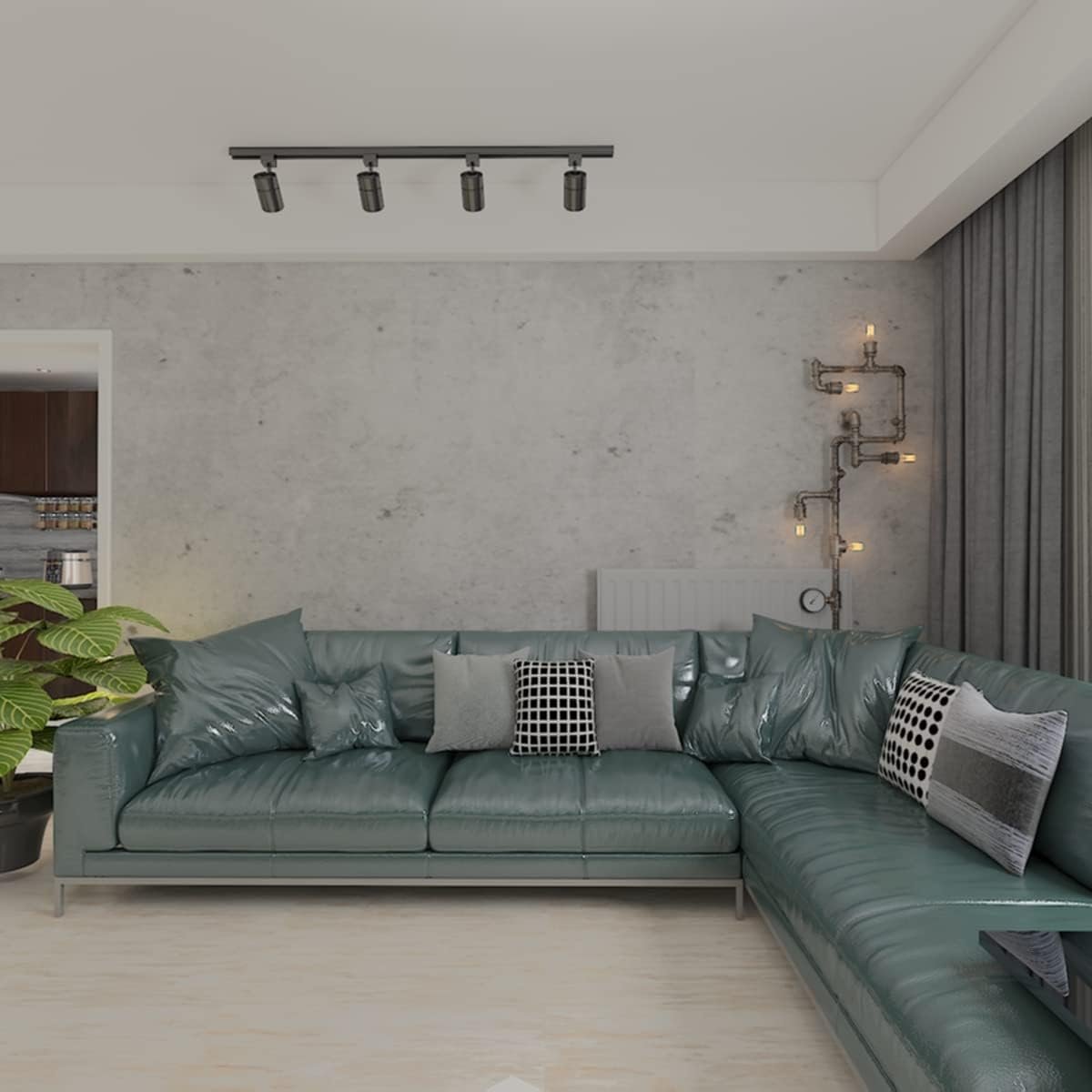 modern design dark grey plaster cement pvc wall paper rolls decorative concrete wallpaper