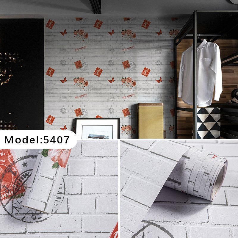 45cm wallpaper rolls PVC waterproof contact paper brick pattern vinyl peel and stick wall decor for home