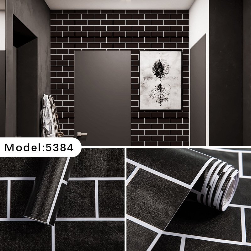 45cm wallpaper rolls PVC waterproof contact paper brick pattern vinyl peel and stick wall decor for home