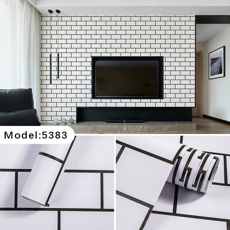 45cm wallpaper rolls PVC waterproof contact paper brick pattern vinyl peel and stick wall decor for home