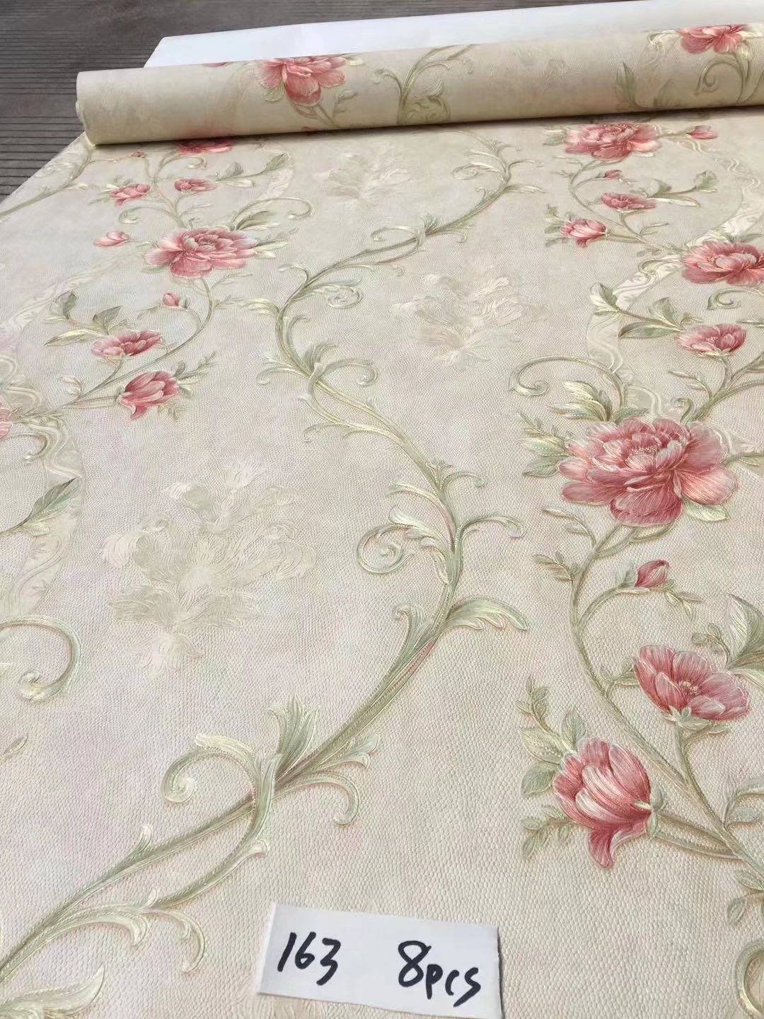 A variety of styles B-grade inventory stocklot pvc wide wallpaper 1.06m*15.6m big roll