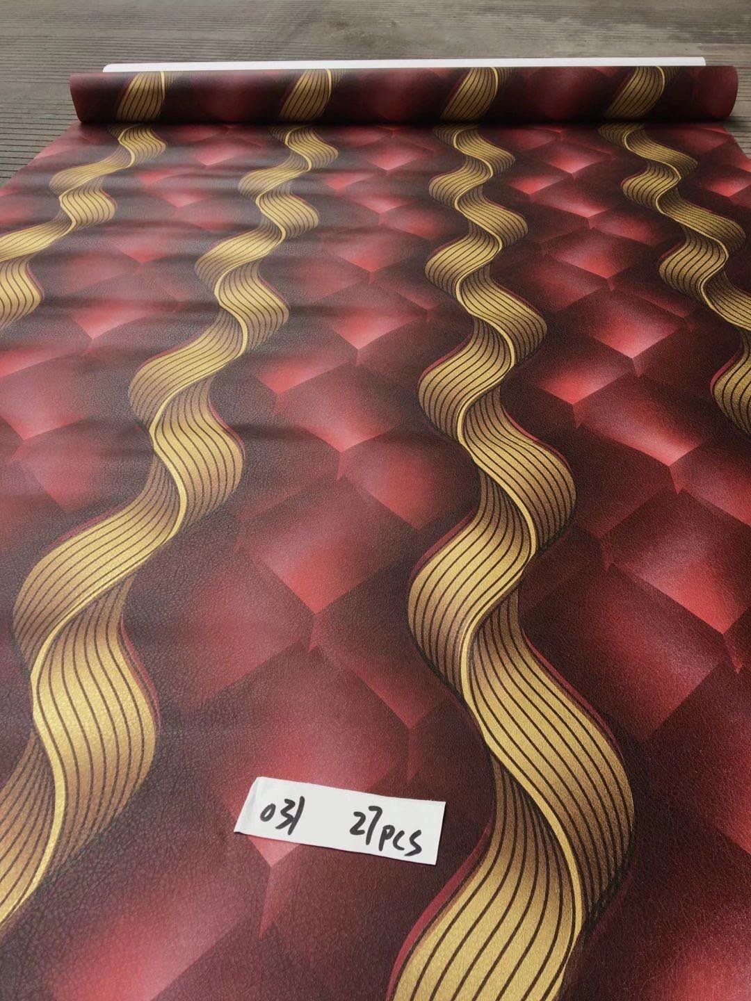 A variety of styles B-grade inventory stocklot pvc wide wallpaper 1.06m*15.6m big roll