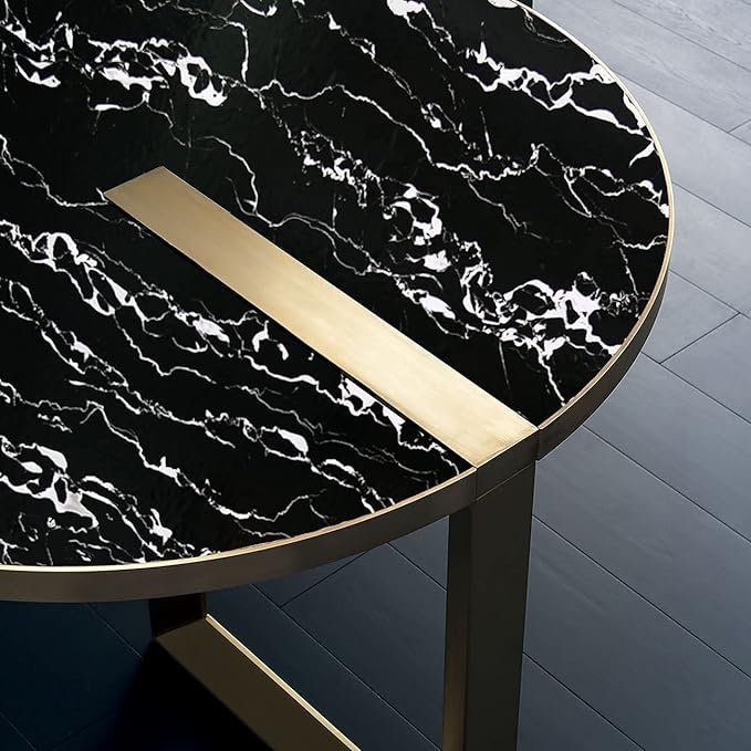 Hot selling marble luxury look black Waterproof PVC wall paper sticker paper for Kitchen wall