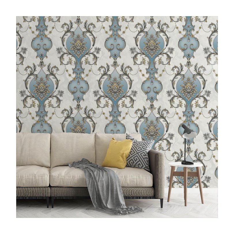 made in china new designs 106 wallpaper home decor 3d damask flower 1.06 wallpapers