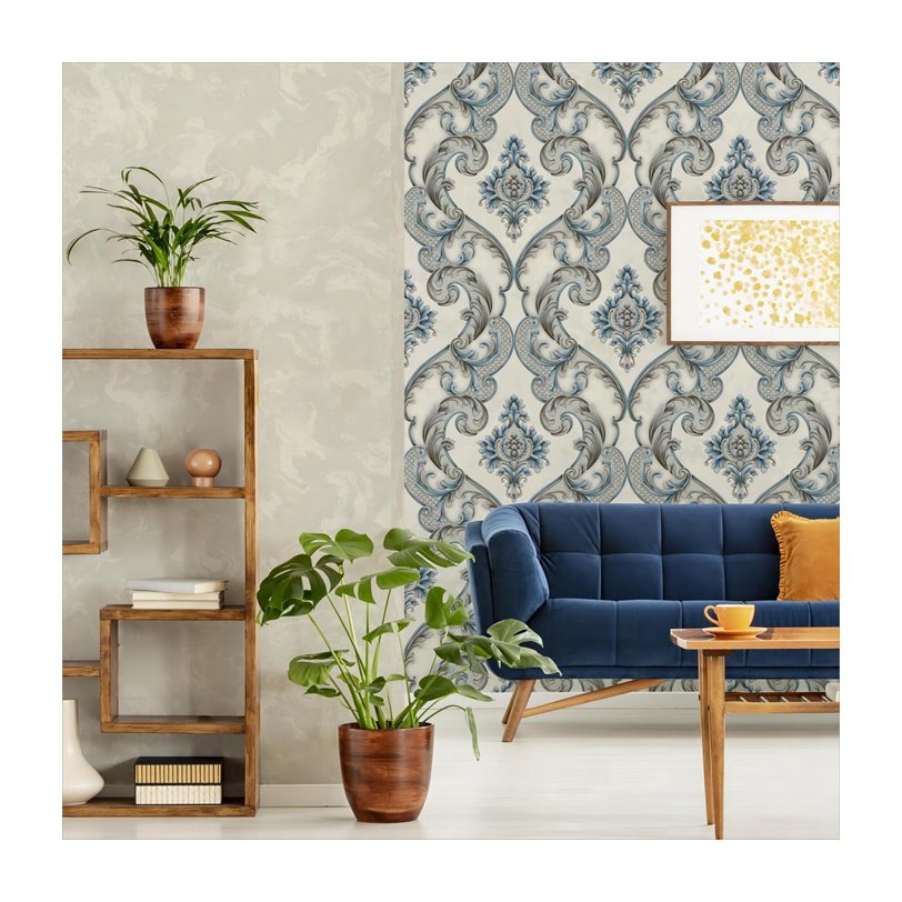 made in china new designs 106 wallpaper home decor 3d damask flower 1.06 wallpapers