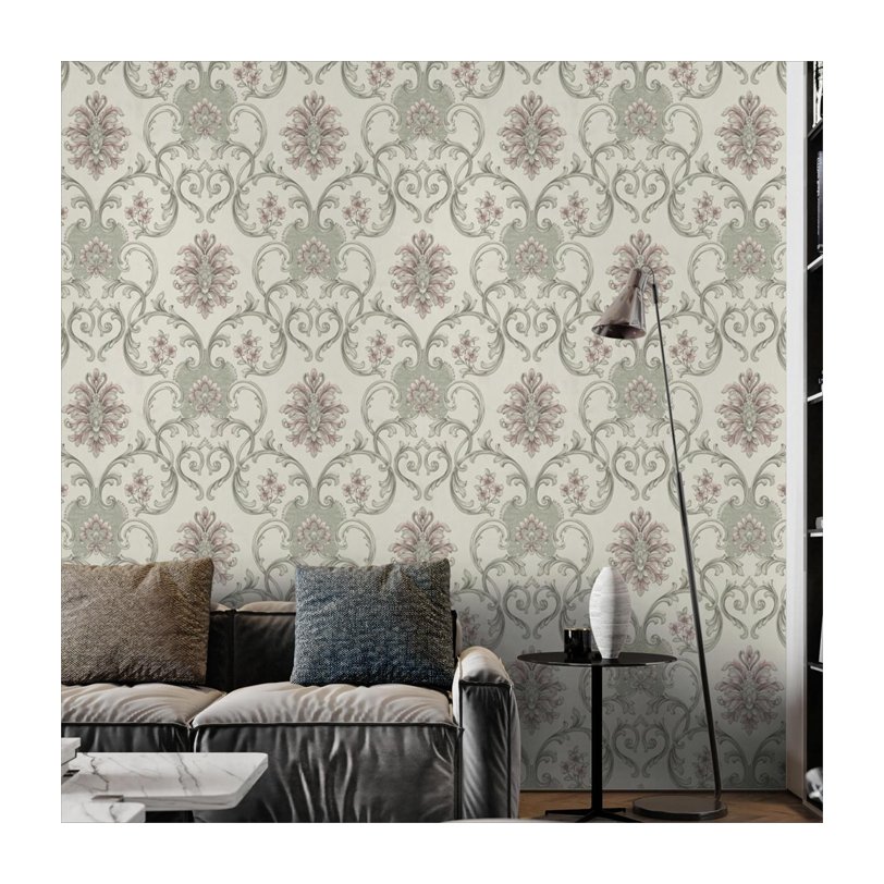 made in china new designs 106 wallpaper home decor 3d damask flower 1.06 wallpapers