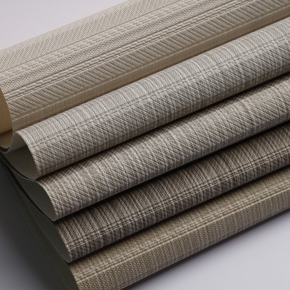 Factory Supply Fireproof Woven Fabric Denim Texture Pattern PVC Wall Paper modern design for home office hotel
