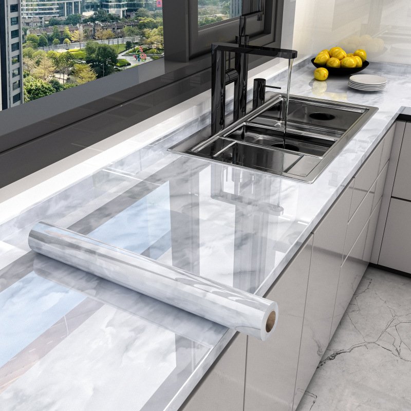 Kitchen washable peel and stick marble textured vinyl waterproof modern wallpaper rolls for living room