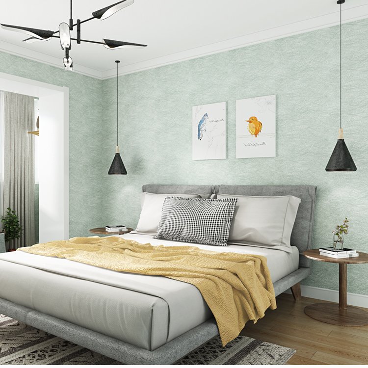 Hot Sale Simple Silk Embossed PVC vinyl Wallpaper Bedroom Living Room Hotel Indoor Wallpaper High Quality Indoor Wall Paper