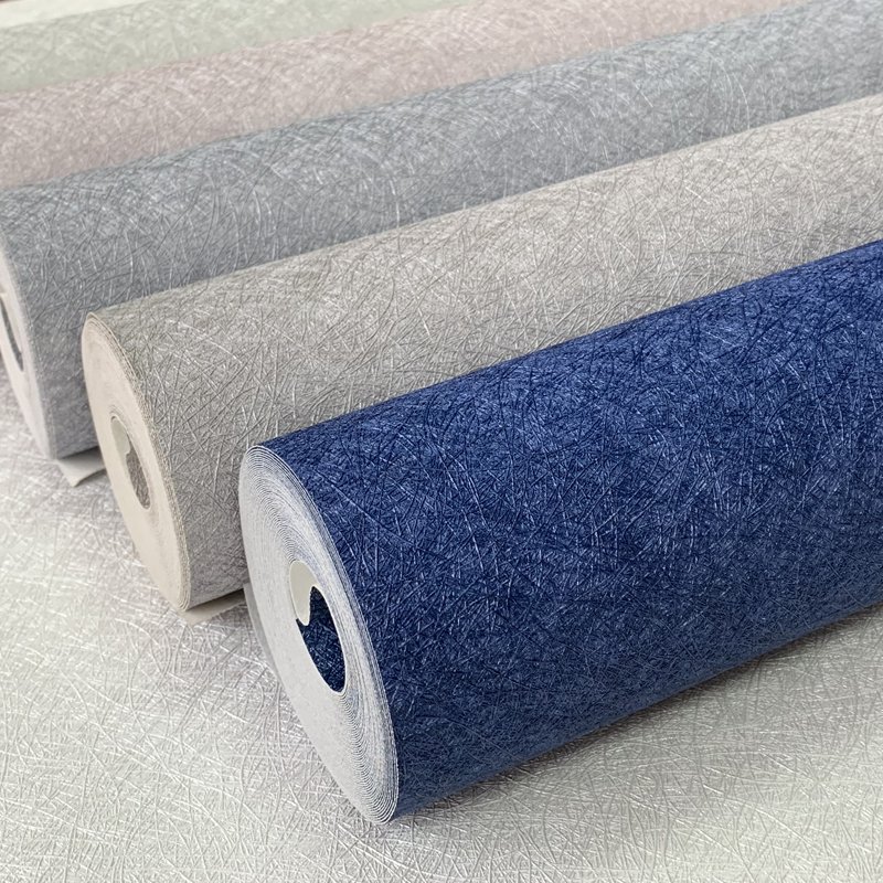 Hot Sale Simple Silk Embossed PVC vinyl Wallpaper Bedroom Living Room Hotel Indoor Wallpaper High Quality Indoor Wall Paper