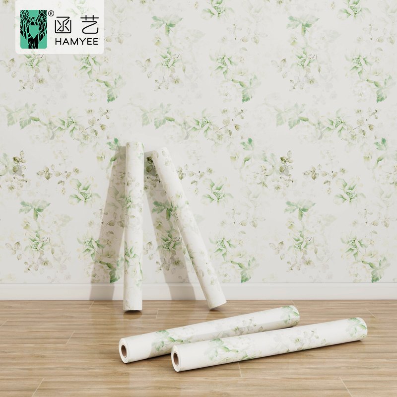 Custom design wallpaper home decoration floral print self adhesive wallpaper