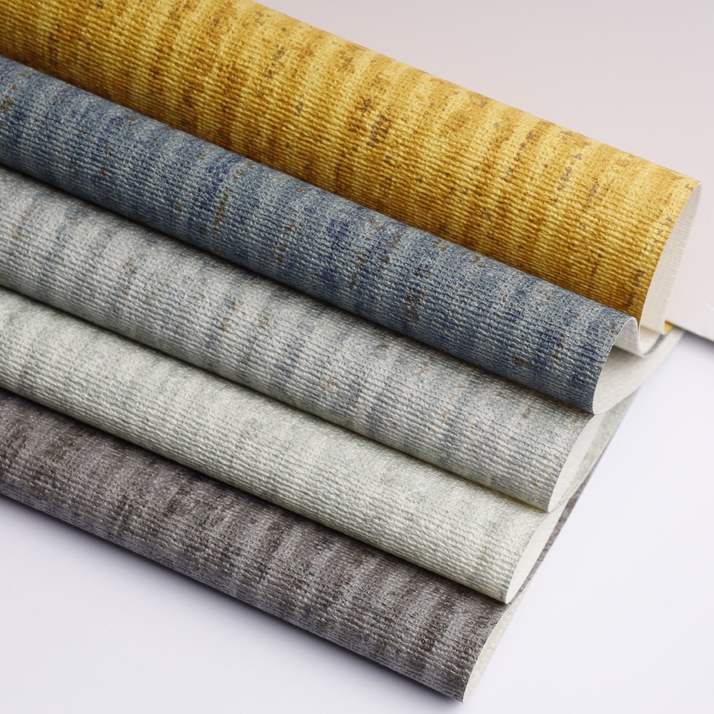 With High Click modern Design texture fabric PVC Vinyl Wallpaper Wall coverings functional Wall Decoration for restaurant