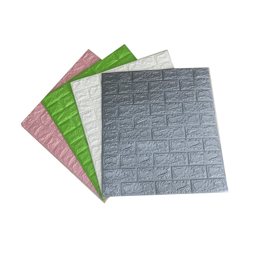 Colorful economical brickwork 77*70cm 3mm thickness waterproof XPE foam wall panel 3d wallpaper for wall decoration