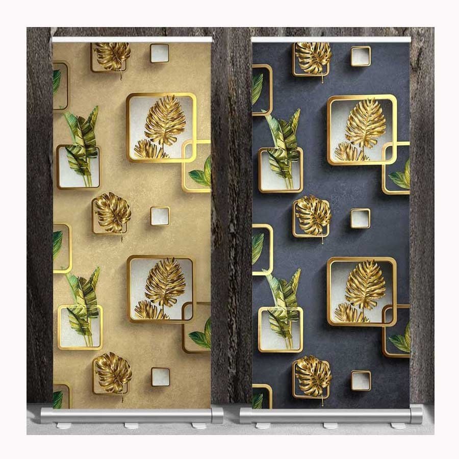 High Quality Waterproof Multi Color with Gold Leaf Vinyl Wall Paper 3D Home Bedroom Decoration Geometric Mural Wallpaper