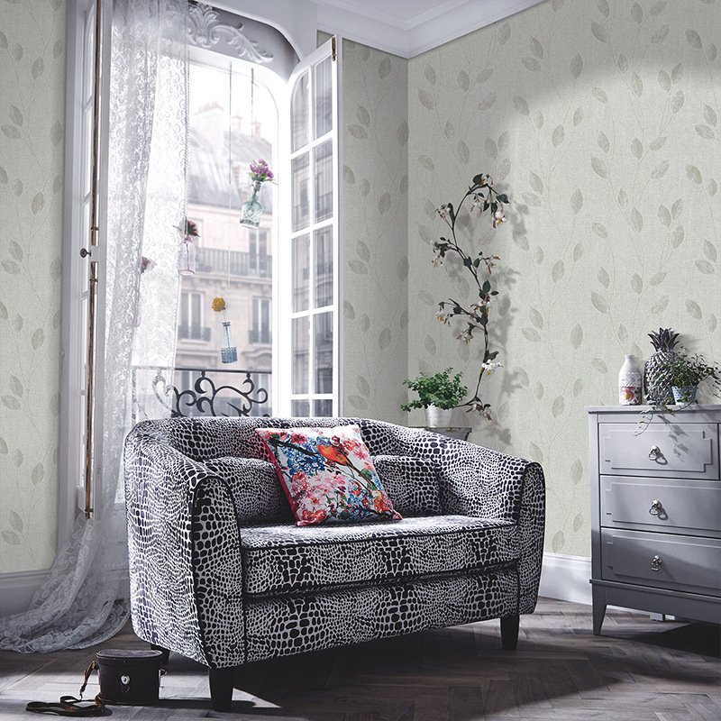 Luxury Jacquard Wall Paper Rolls Interior Home Hotel Leaf Wallpapers Room Fabric Textured Wallcovering