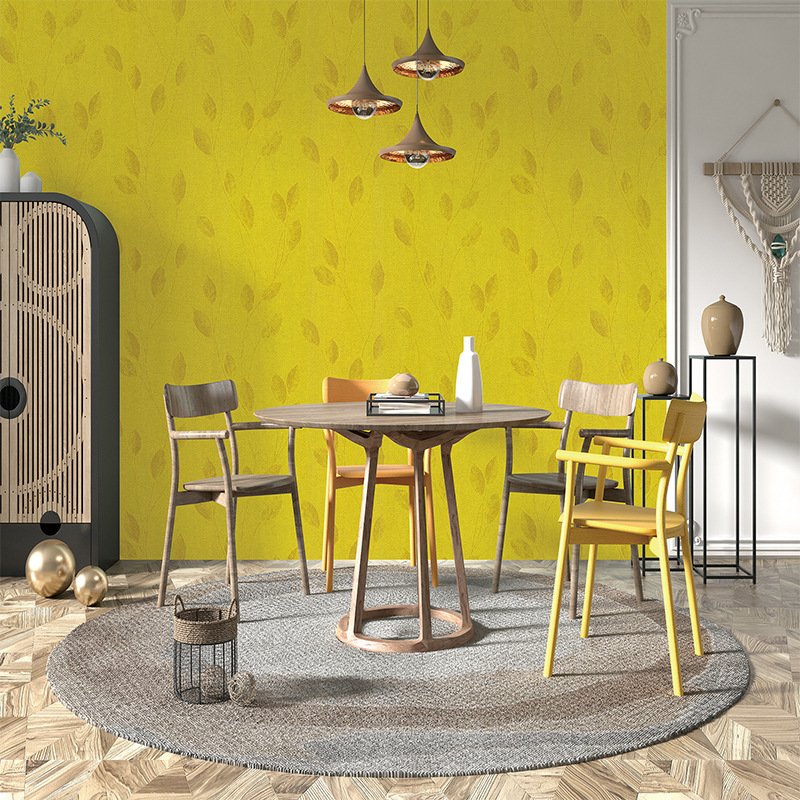 Luxury Jacquard Wall Paper Rolls Interior Home Hotel Leaf Wallpapers Room Fabric Textured Wallcovering