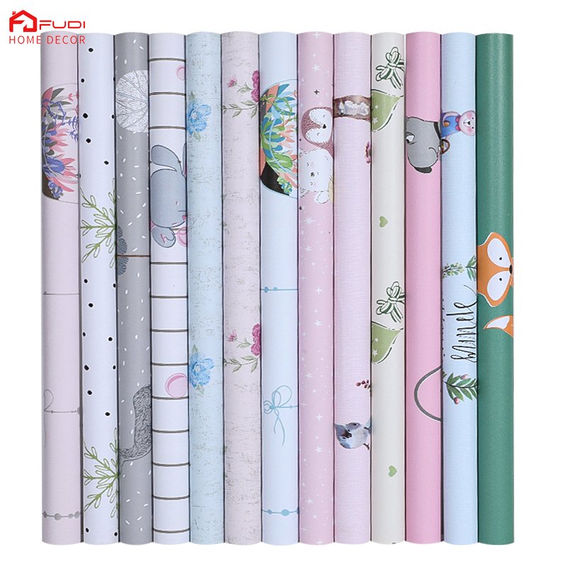 FuDi Custom Print 3D Cartoon Charater Kids Room Wall Paper