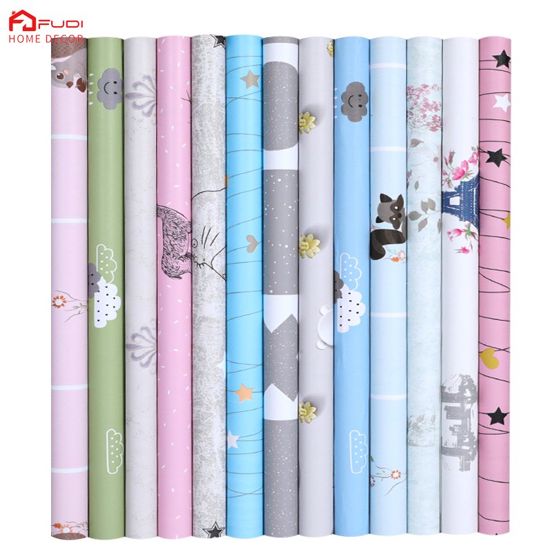 FuDi Custom Print 3D Cartoon Charater Kids Room Wall Paper