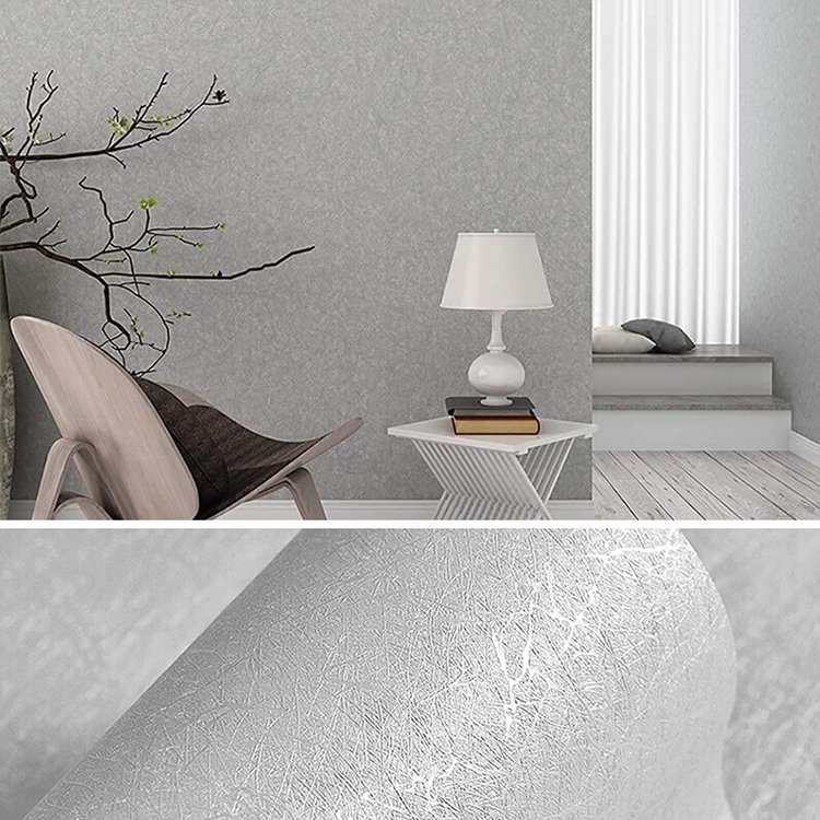 3D Silk Embossed Beige Wallpaper Textured Contact Paper Peel and Stick Self Adhesive Vinyl Wallpaper For Bedroom Home Decor